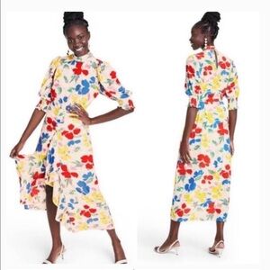 RIXO Floral Print Maxi Dress